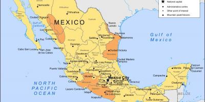 نقشه شهر مکزیک و مناطق اطراف آن