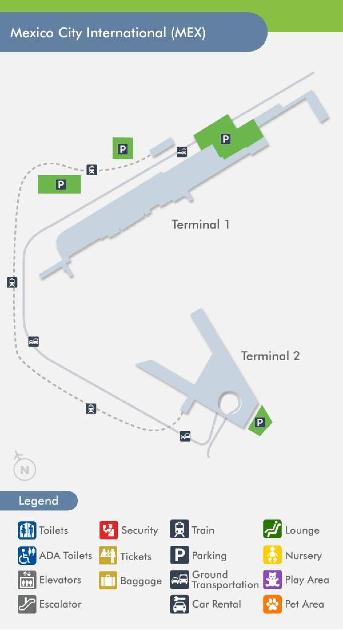 mex ترمینال فرودگاه نقشه
