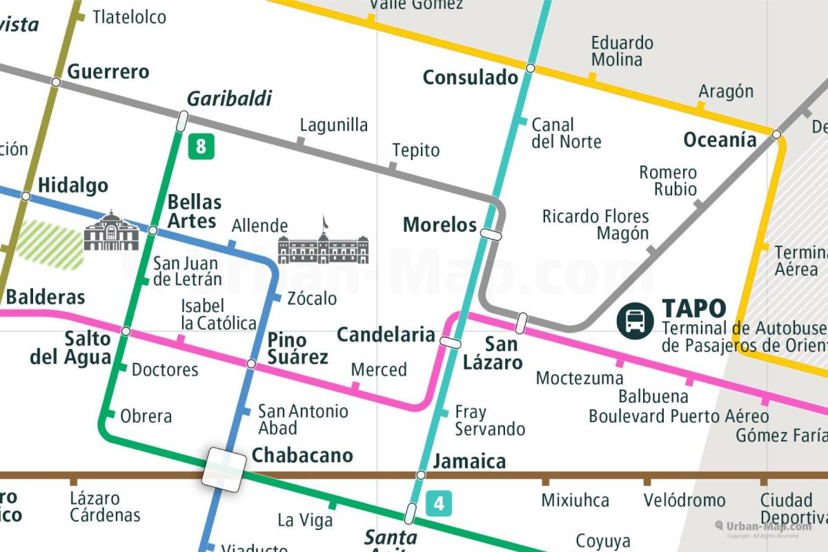 نقشه tepito مکزیکو سیتی 