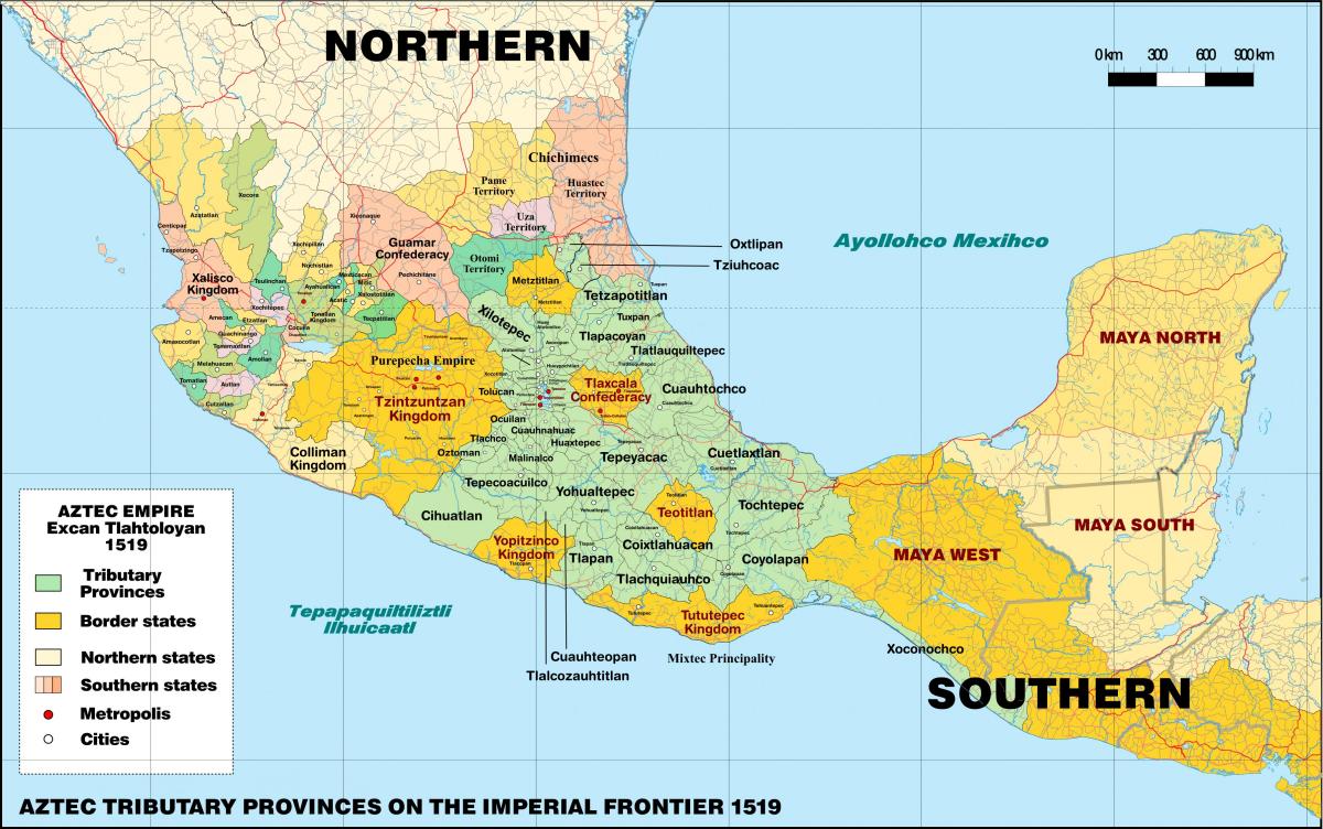 tenochtitlan مکزیک نقشه
