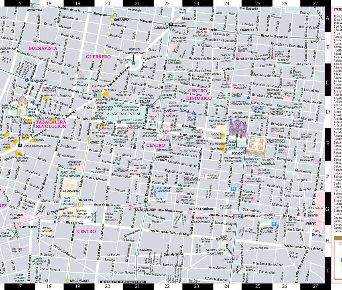 نقشه خیابانی, Mexico City