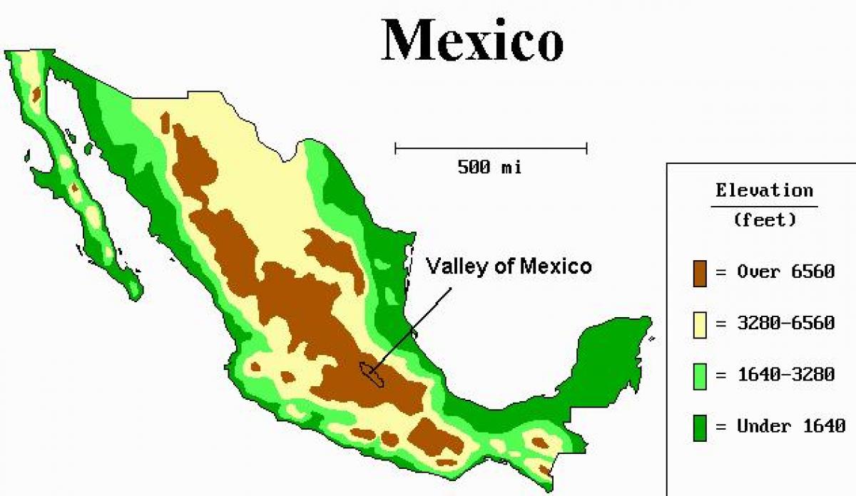 نقشه از دره مکزیک