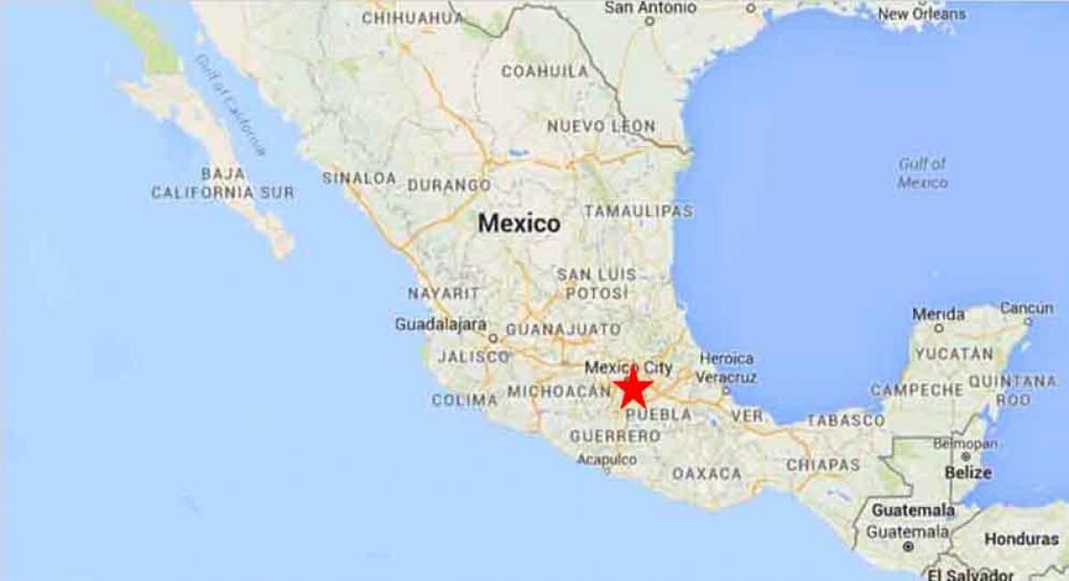 پایتخت مکزیک نقشه