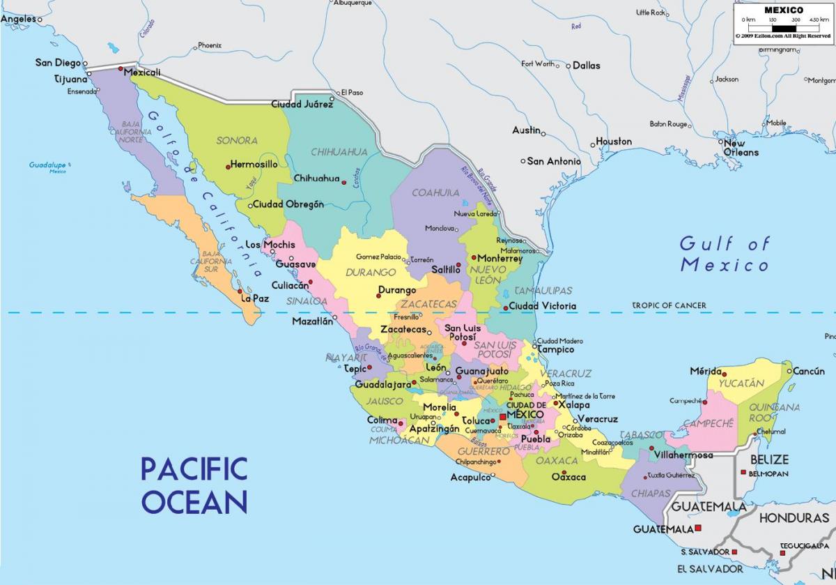 نقشه شهر مکزیک دولت