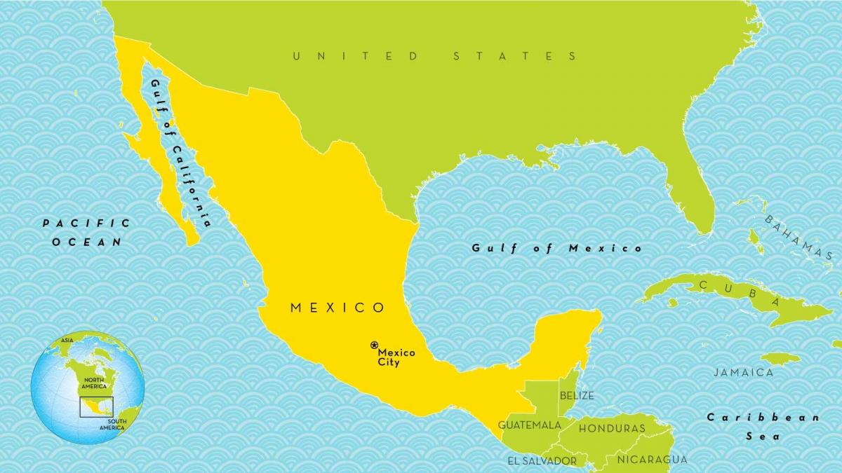 یک نقشه از شهر مکزیک