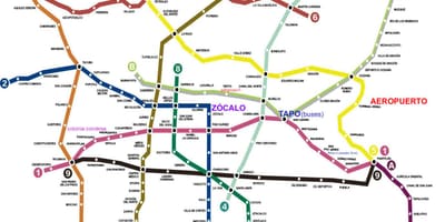 مکزیکو سیتی نقشه قطار
