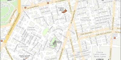 نقشه condesa مکزیکو سیتی