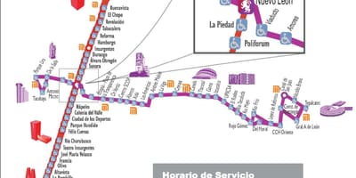 نقشه metrobus مکزیکو سیتی