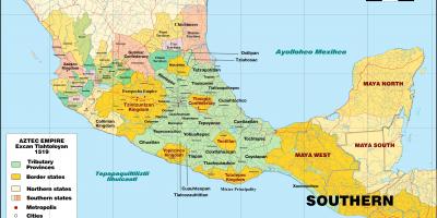 Tenochtitlan مکزیک نقشه