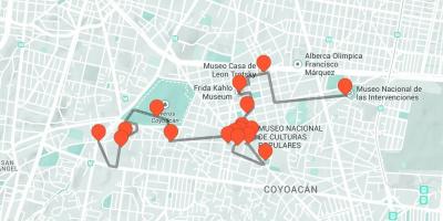 نقشه شهر مکزیک تور پیاده روی