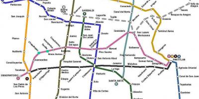 نقشه شهر مکزیک اتوبوس 