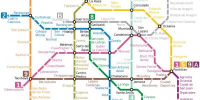 مکزیک df نقشه مترو